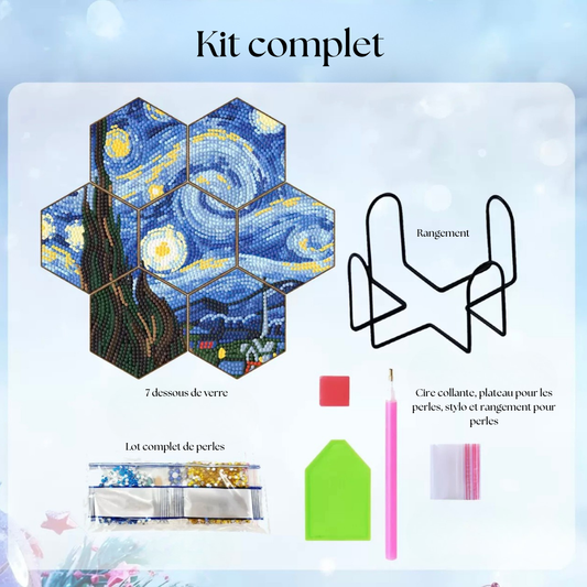 Kit DIY – Dessous de Verre à décorer avec Perles Diamant